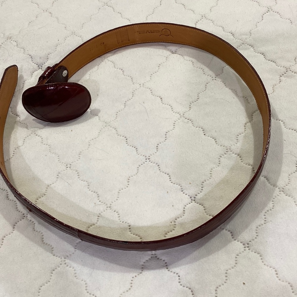 Man’s western belt eel skin